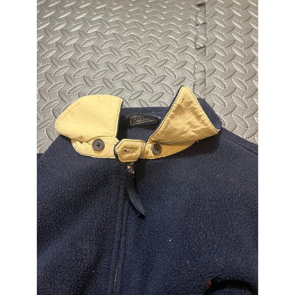 VTG Polo Ralph Lauren Blue Fleece Jacket Men's XL Polartec Sweatshirt Y2K Zip - Picture 11 of 11